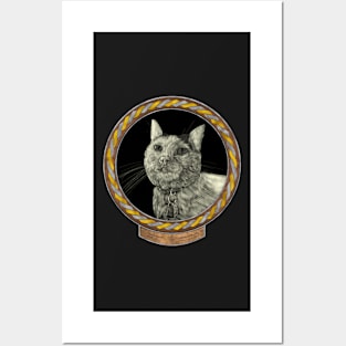 Lucy&#39;s Gaze (frame silver gold celtic rope) Posters and Art